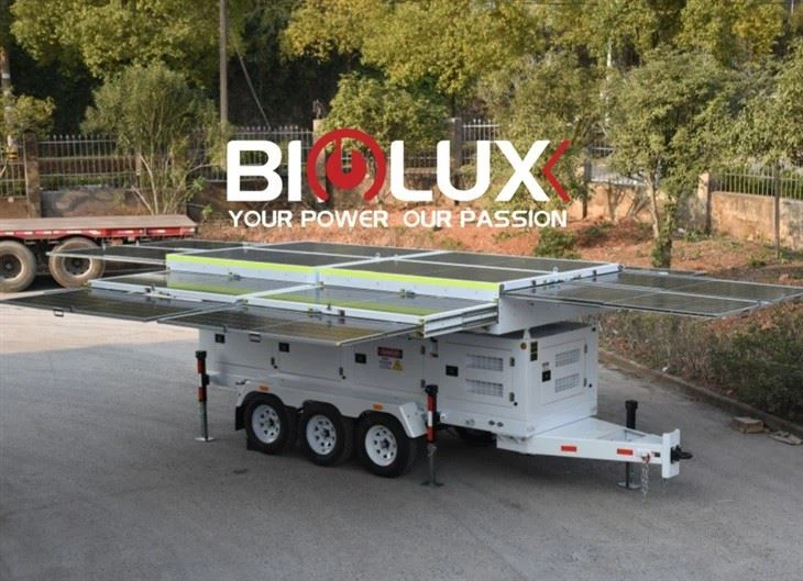 Movable Mobile Generator Solar Trailer Station With Solar Panel