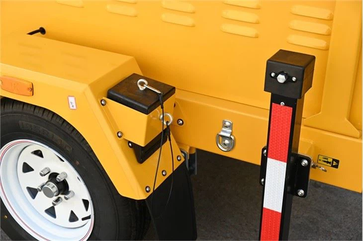 Mobile Solar Surveillance Trailer With Telescopic Mast